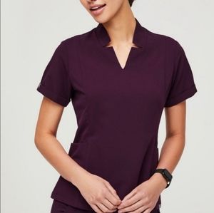 Figs Inala XS Deep Purple Scrub Top